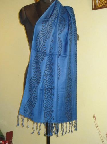 Manufacturers Exporters and Wholesale Suppliers of Blue Printed Stole Delhi Delhi